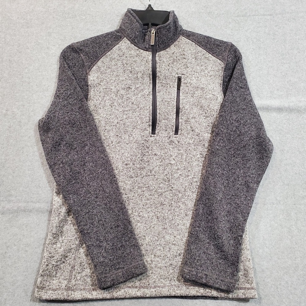 Woolrich Men's Marled Gray Pullover Quarter Zip Sweater Adult Size Medium - Picture 1 of 7